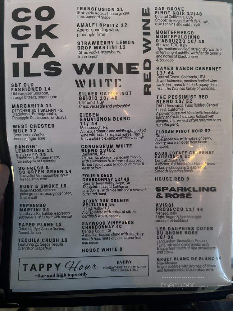 Stove and Tap - West Chester, PA menu_pic