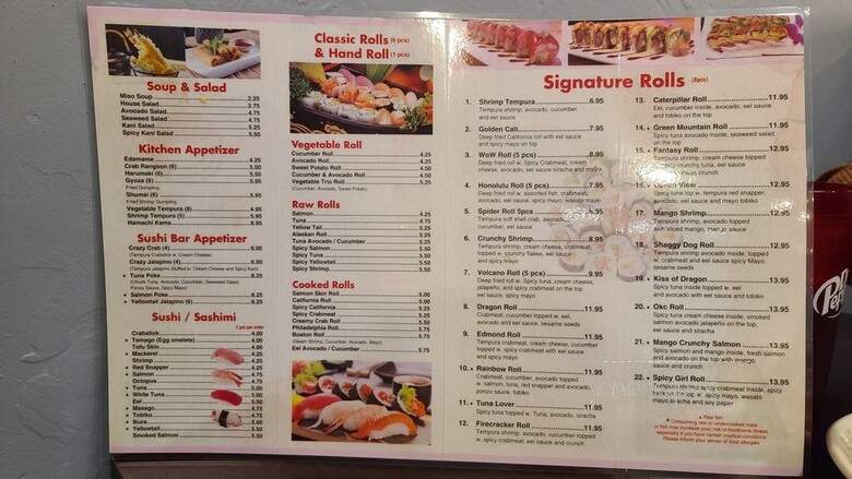 Wow Sushi - Edmond, OK menu_pic