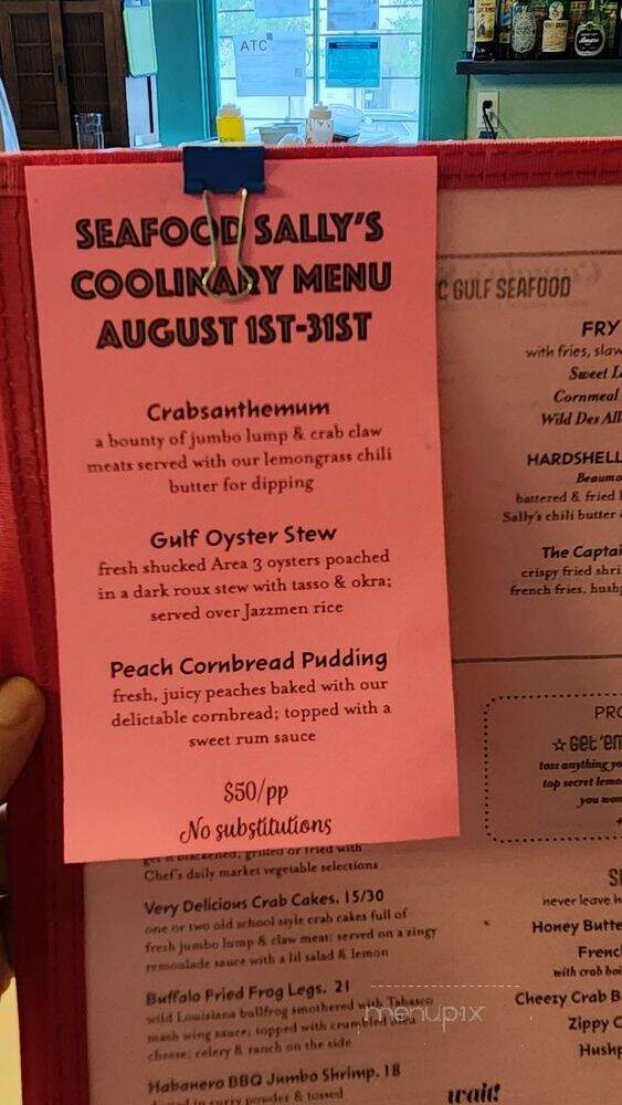 Seafood Sally's - New Orleans, LA menu_pic