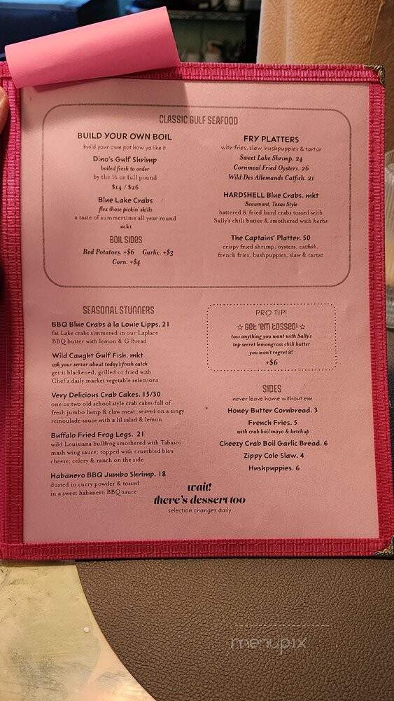 Seafood Sally's - New Orleans, LA menu_pic