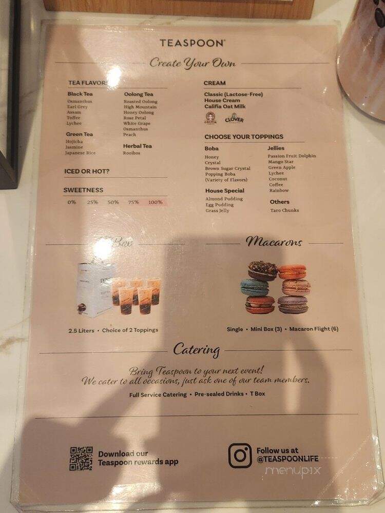 Teaspoon - Roseville, CA menu_pic