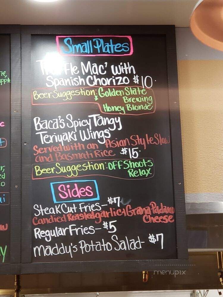 The Shop by Chef Baca - San Jose, CA menu_pic