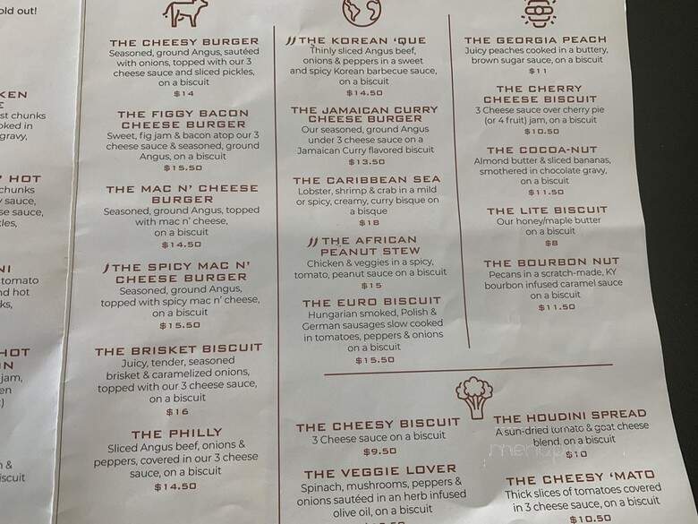Boujie Biscuit - Indianapolis, IN menu_pic