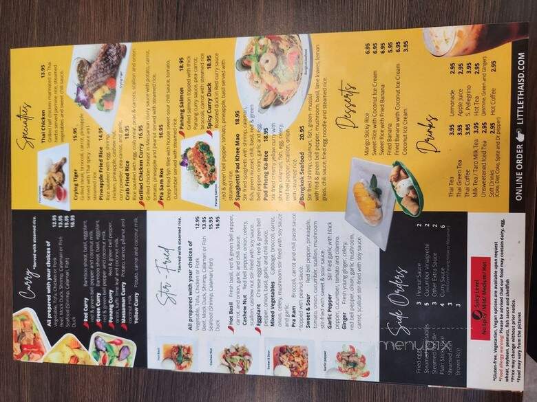 Little Thai Kitchen - Spring Valley, CA menu_pic