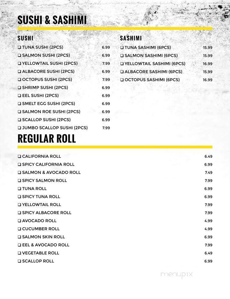Sakuragi Ramen & Sushi - Azusa, CA menu_pic