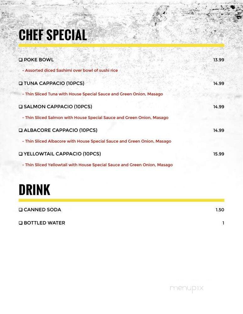 Sakuragi Ramen & Sushi - Azusa, CA menu_pic