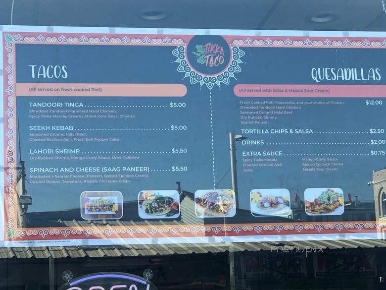 Tikka Taco - Los Angeles, CA menu_pic