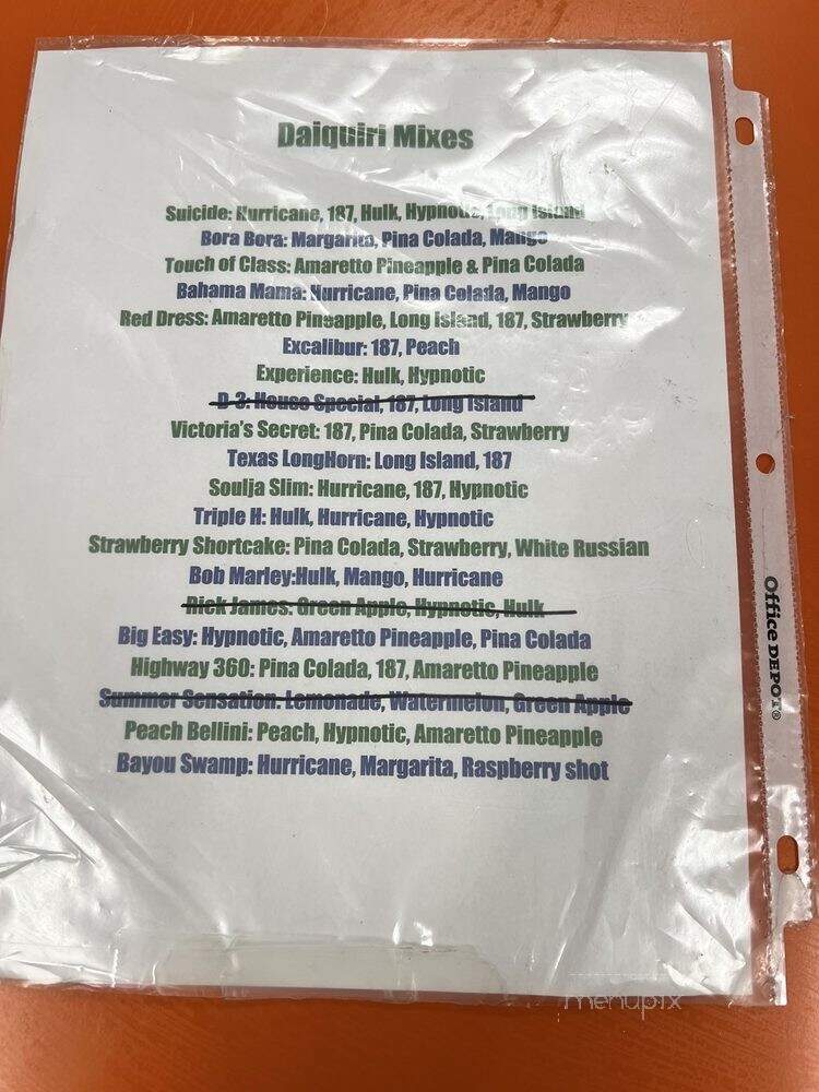 Whodaq Daiquiris - Keller, TX menu_pic