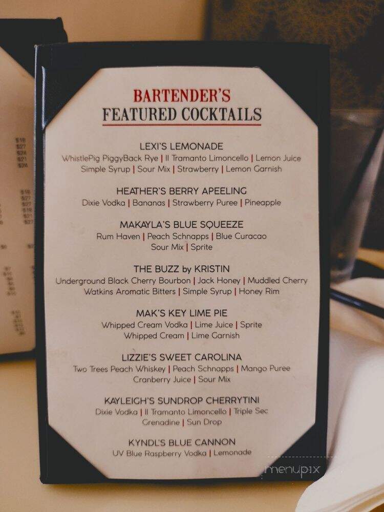 Chophouse 101 - Kannapolis, NC menu_pic