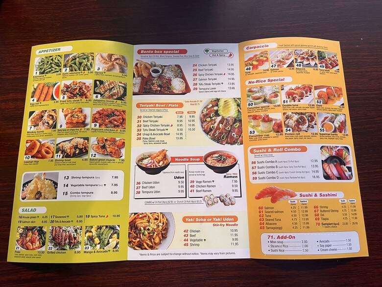 G Sushi - Buena Park, CA menu_pic