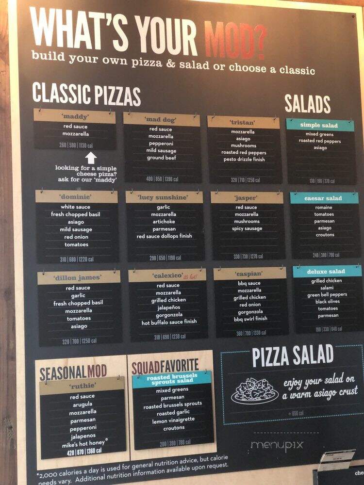 MOD Pizza - Mooresville, NC menu_pic