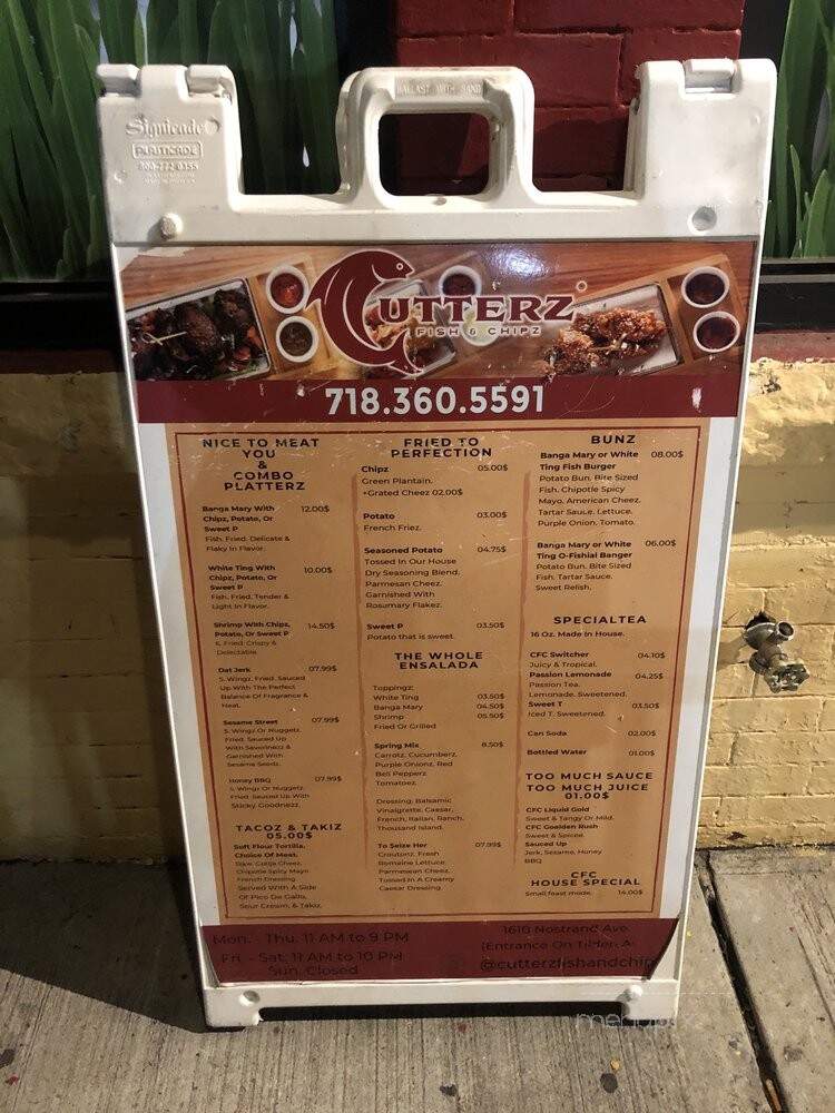 Cutterz Fish & Chipz - Brooklyn, NY menu_pic