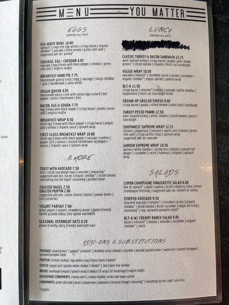 Journey Coffee - Fairfield, CA menu_pic