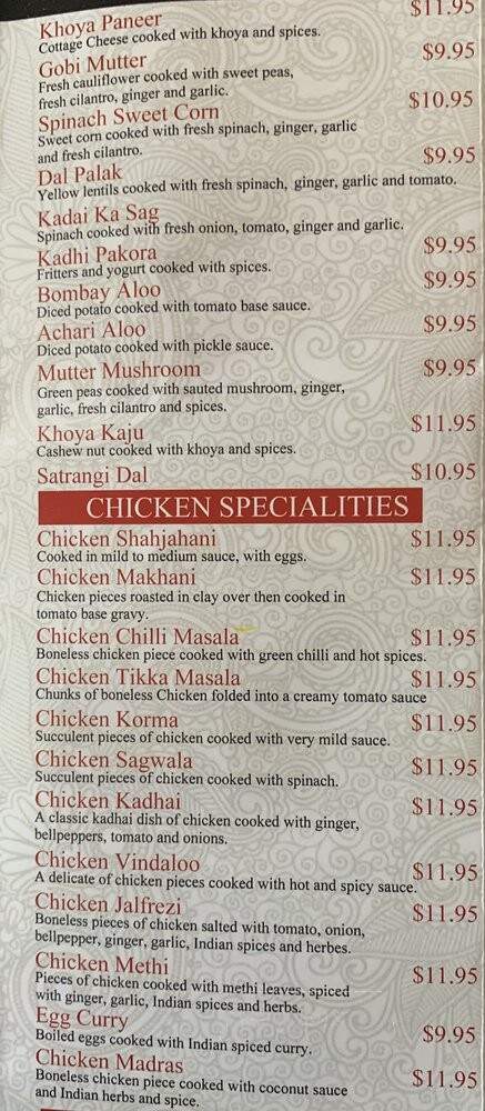 Taj Mahal Indian Restaurant - Carol Stream, IL