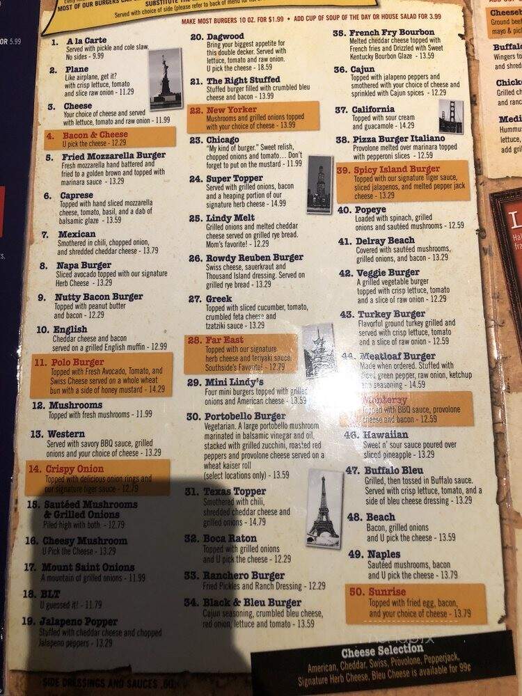 Lindburgers Jupiter - Jupiter, FL menu_pic