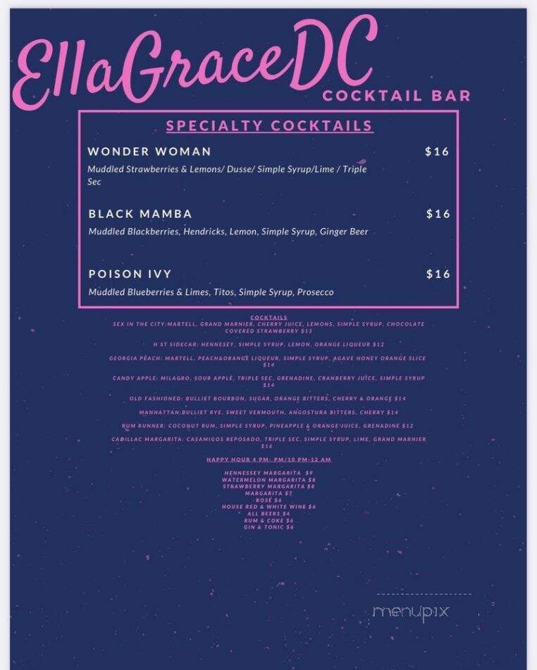 The Ella Grace - Washington, DC menu_pic