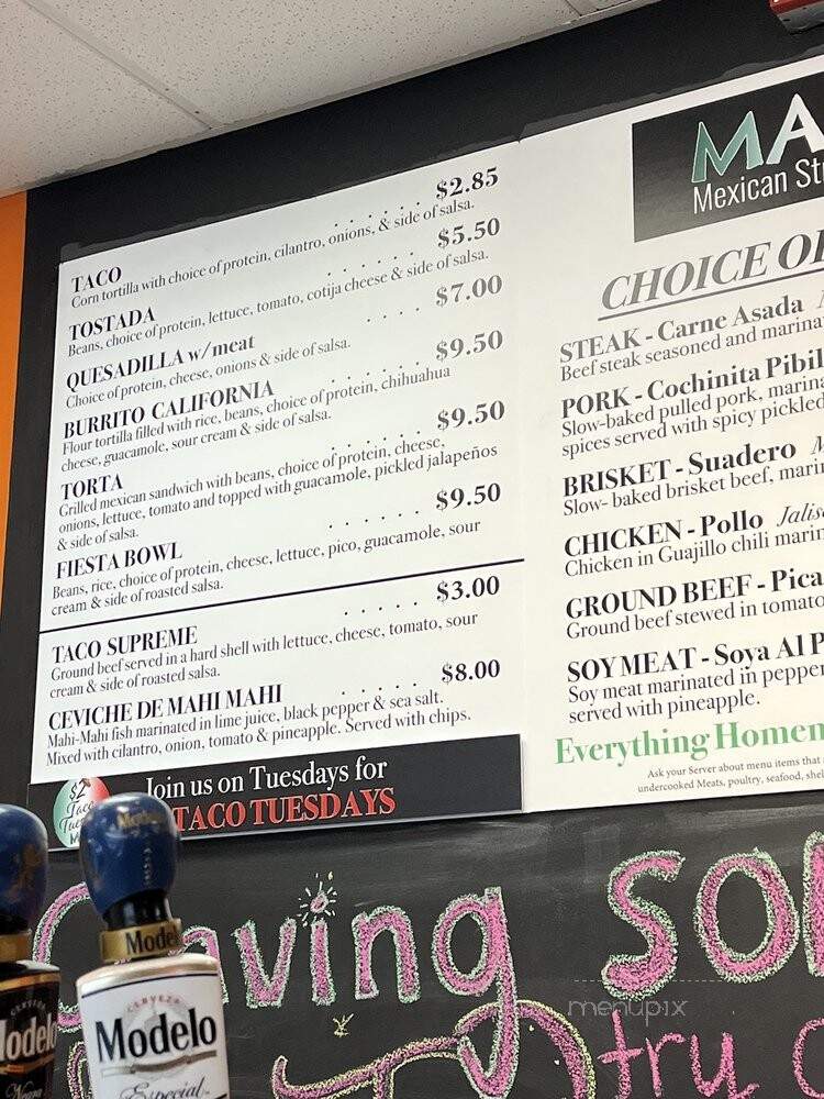 Masa Mexican Street Food - Farmington, MI menu_pic