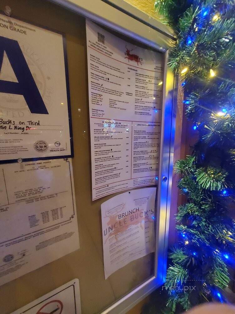 Uncle Bucks on 3rd - Milwaukee, WI menu_pic