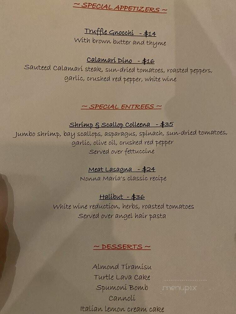 Nonna Maria's - West Bloomfield Township, MI menu_pic
