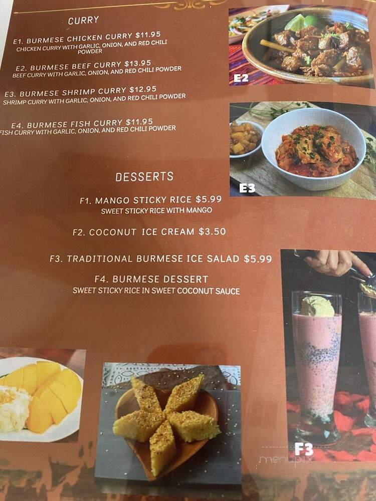 Taw Win Burmese Food - Denver, CO menu_pic
