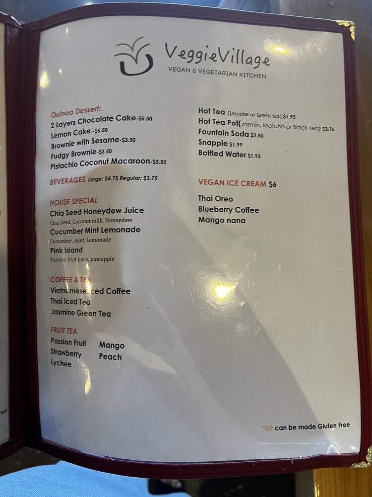 Veggie Village - Scottsdale, AZ menu_pic