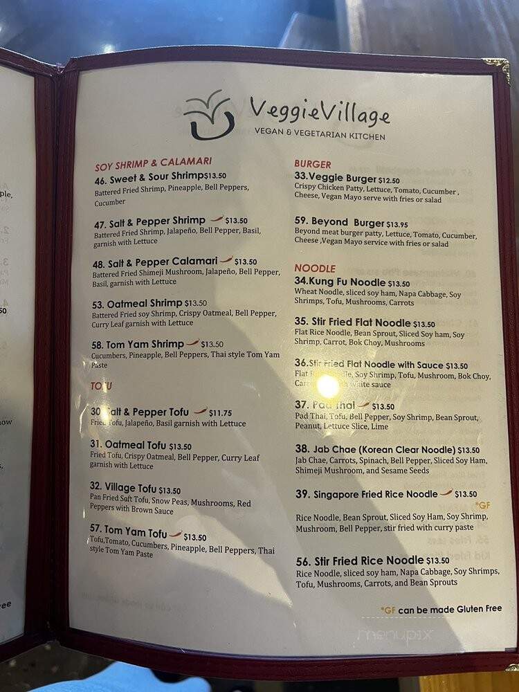 Veggie Village - Scottsdale, AZ menu_pic