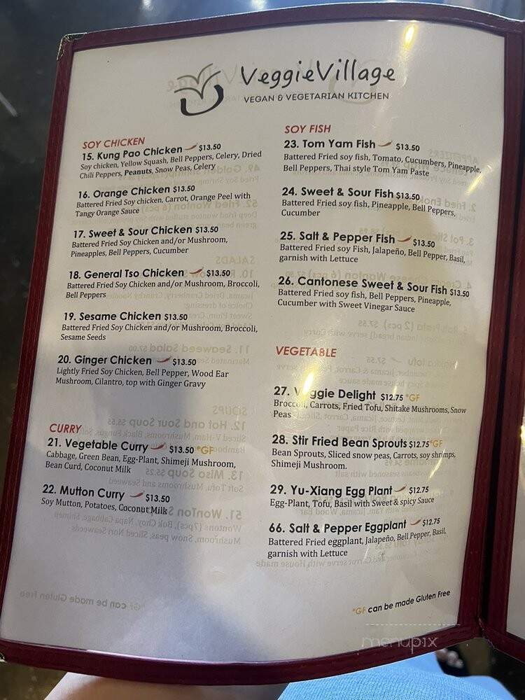 Veggie Village - Scottsdale, AZ menu_pic