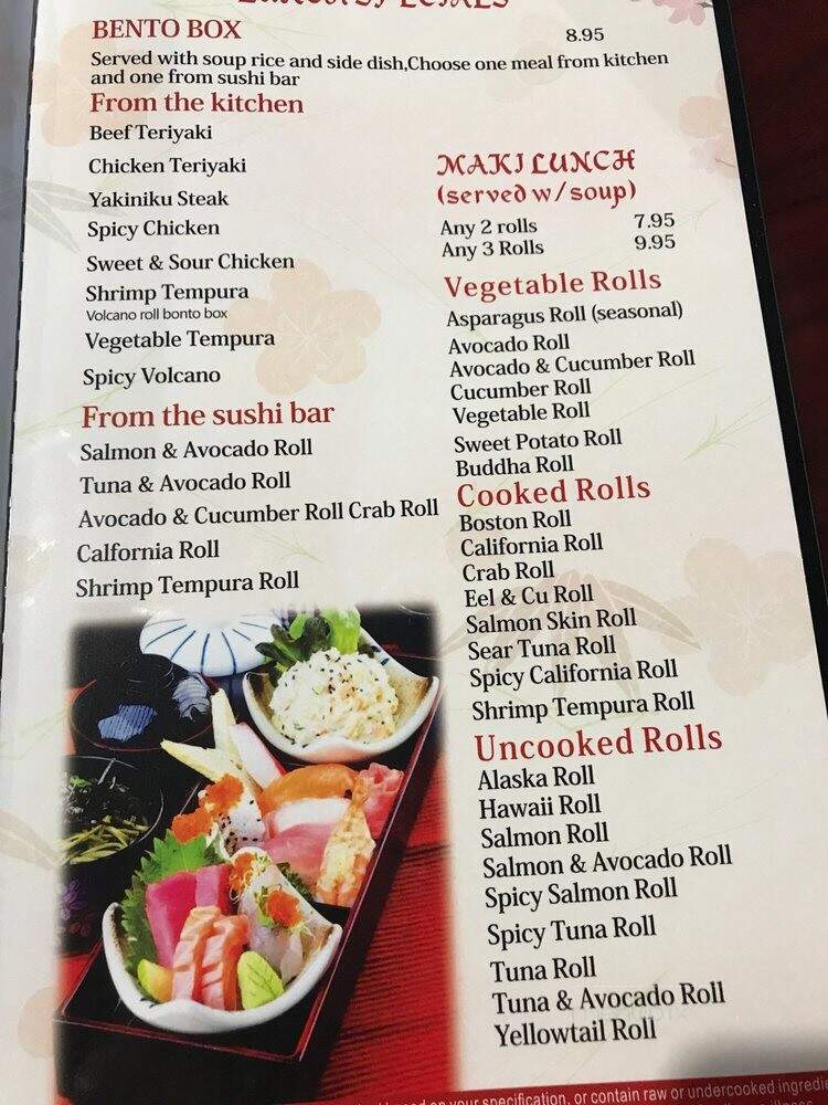 Asuka Sushi & Hibachi - Gastonia, NC menu_pic