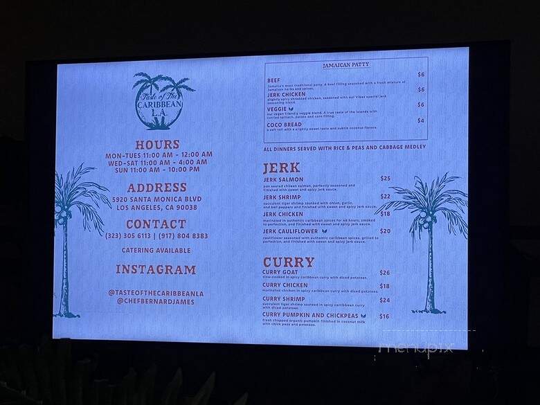 Taste of the Caribbean - Los Angeles, CA menu_pic