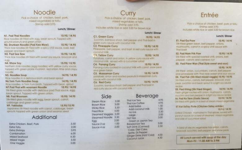 Elephant Thai - Colorado Springs, CO menu_pic
