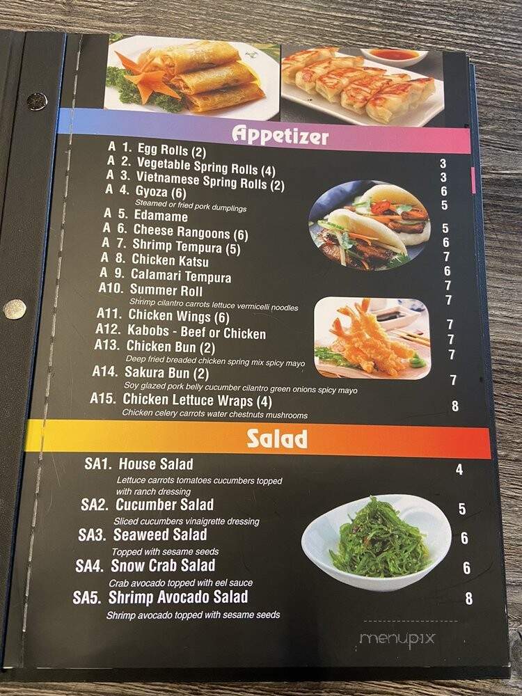 Sakura Asian Cuisine - San Antonio, TX menu_pic