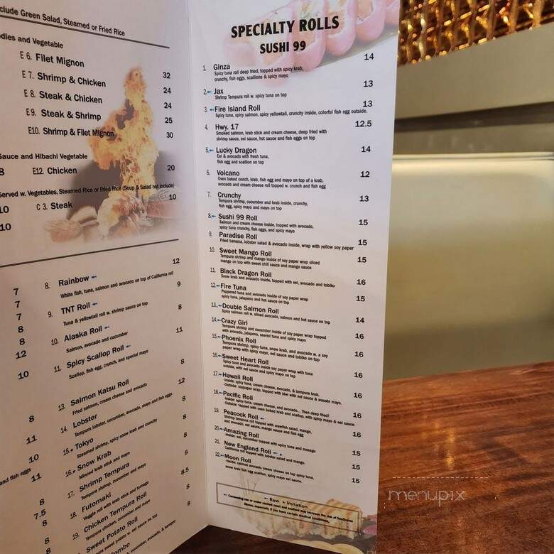 Sushi 99 - Ormond Beach, FL menu_pic