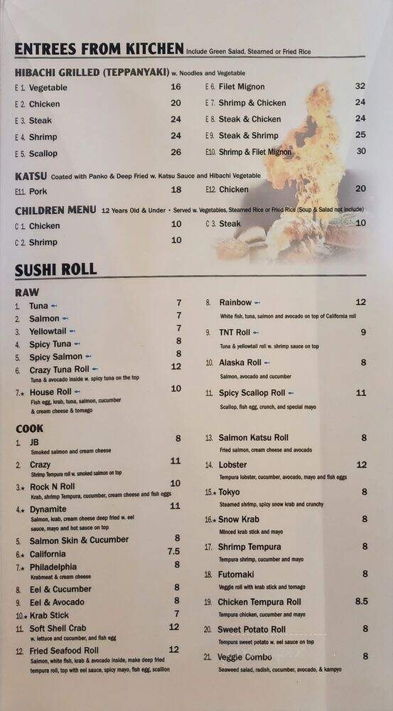 Sushi 99 - Ormond Beach, FL menu_pic