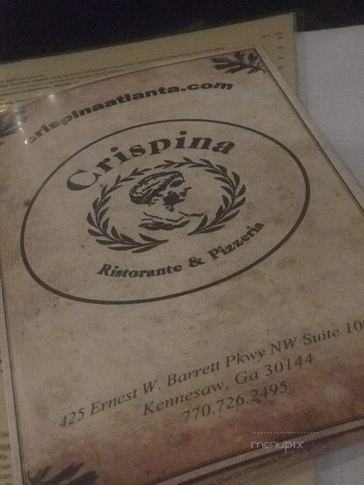 Crispina Ristorante & Pizzeria - Kennesaw, GA menu_pic