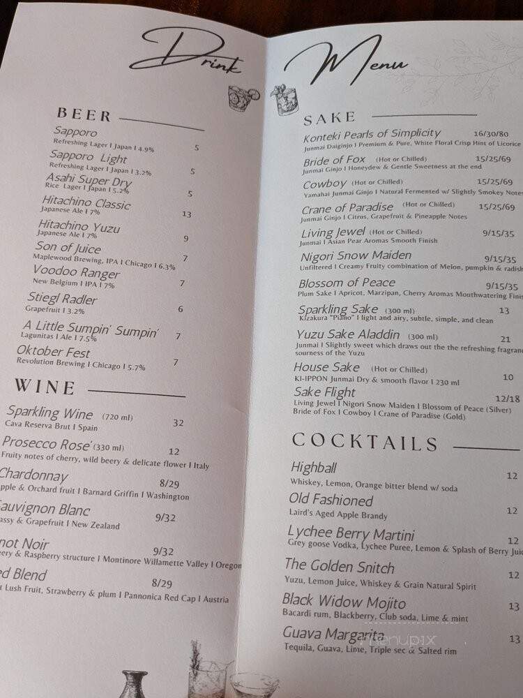 Kraken Sushi & Beyond - Chicago, IL menu_pic
