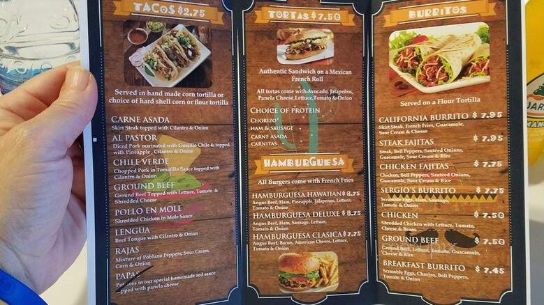 Sergio's Tacos - Cocoa Beach, FL menu_pic