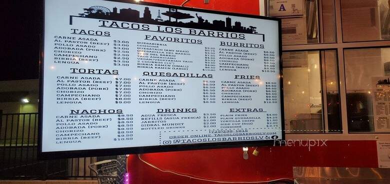 Tacos Los Barrios - North Las Vegas, NV menu_pic