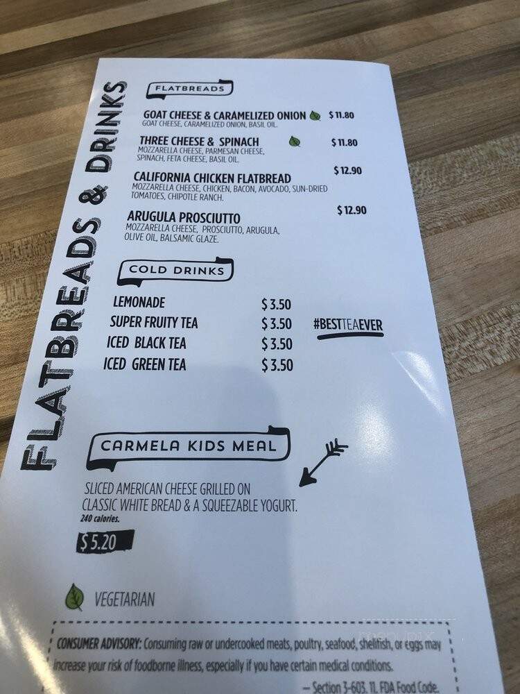 Carmela Coffee Company - Delray Beach, FL menu_pic