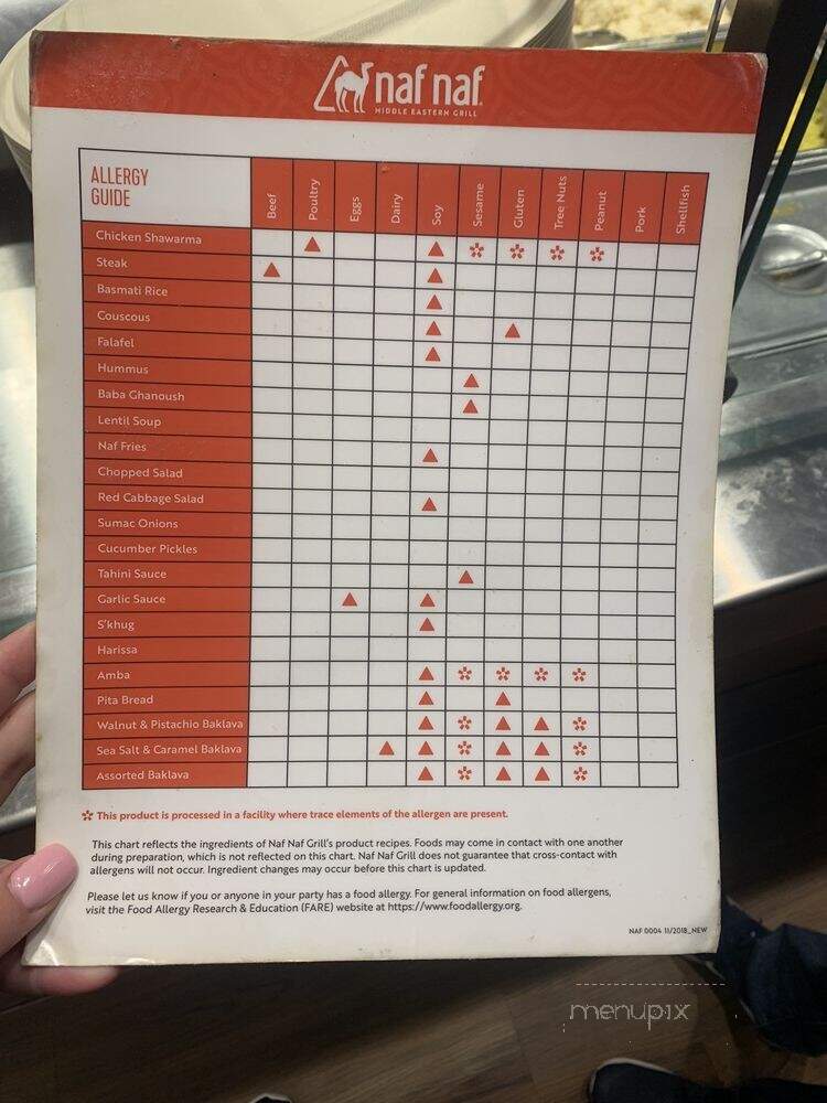 Naf Naf Grill - Indianapolis, IN menu_pic