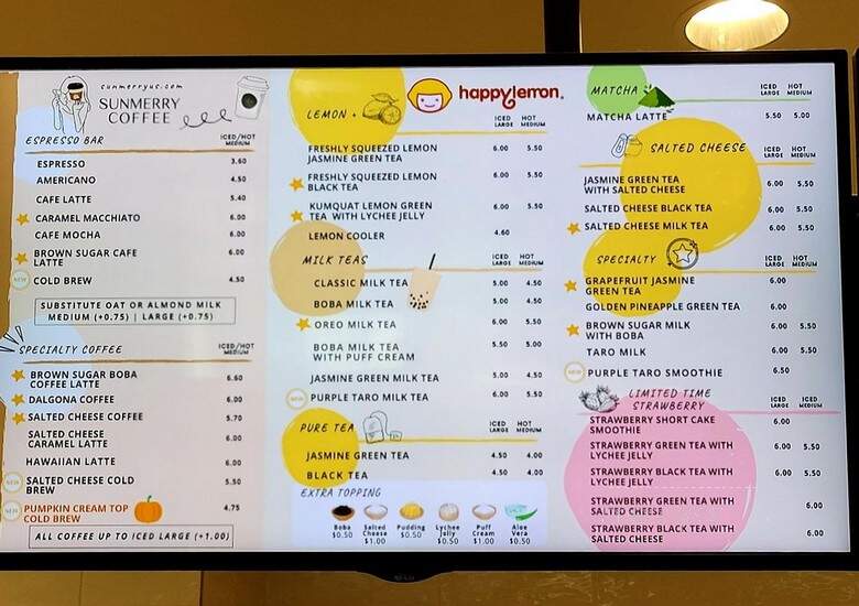 Sunmerry Bakery Cafe - Arcadia, CA menu_pic