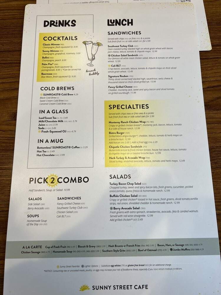 Sunny Street Cafe - Keller, TX menu_pic