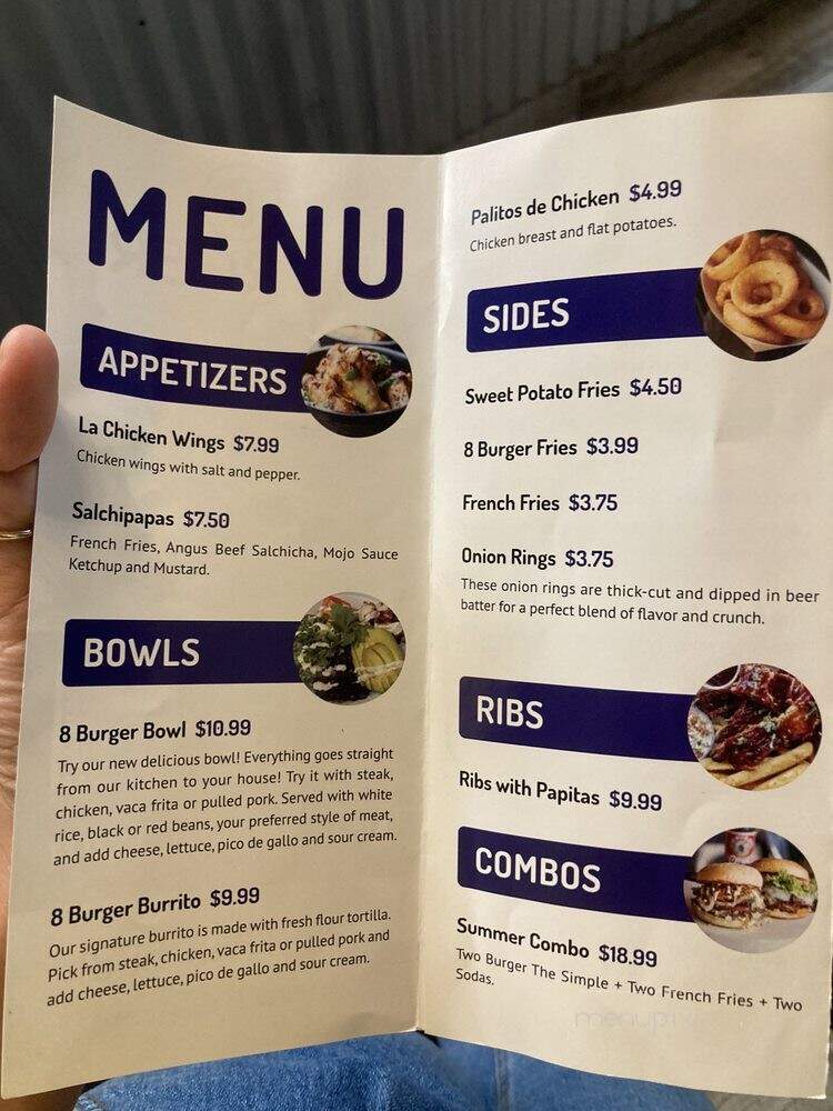 8 Burger - Miami, FL menu_pic