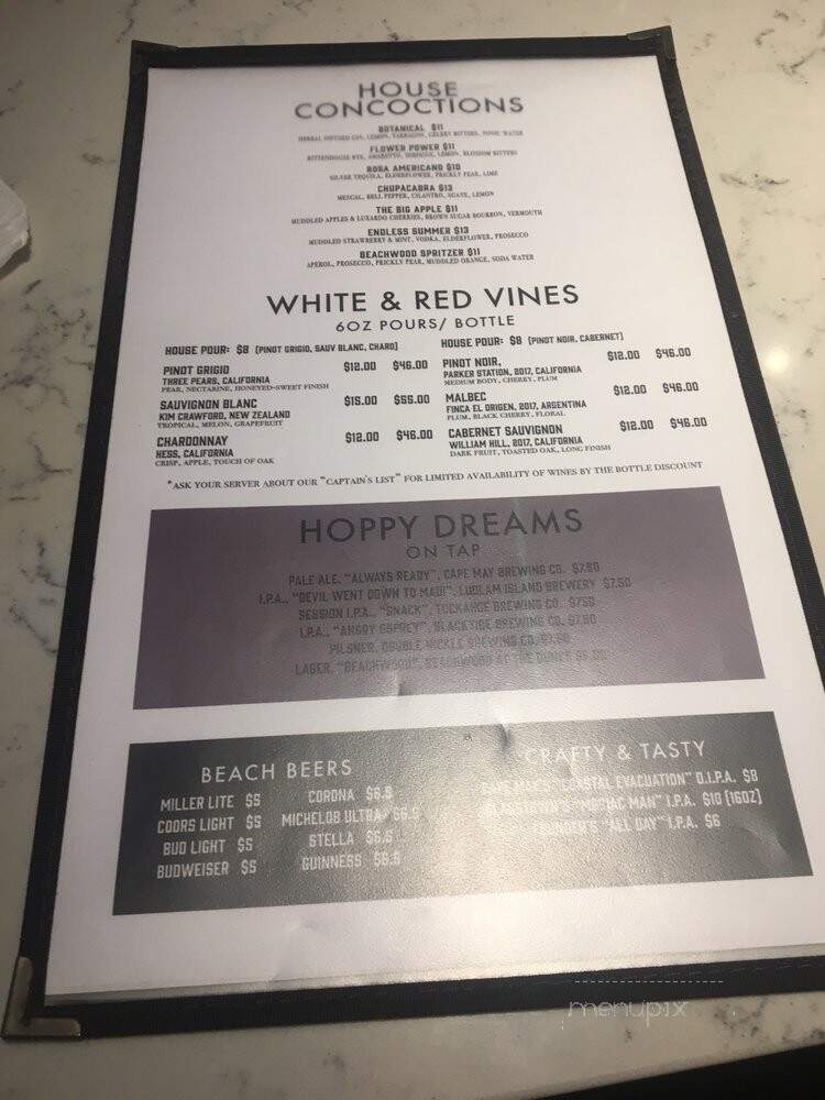Beachwood At the Dunes - Sea Isle City, NJ menu_pic
