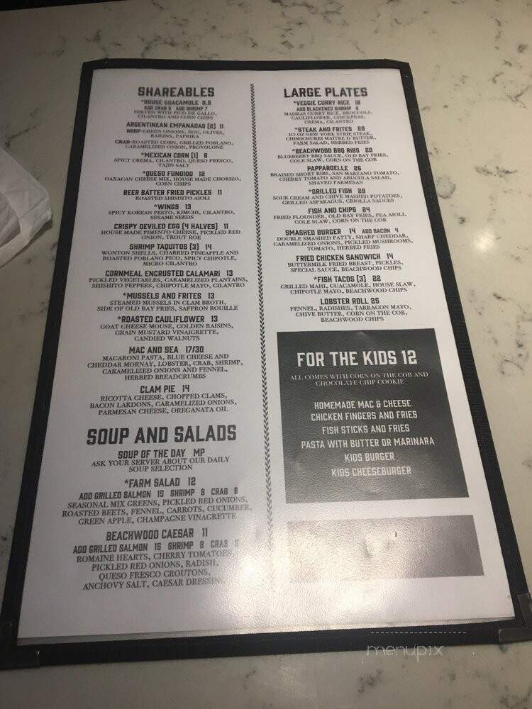 Beachwood At the Dunes - Sea Isle City, NJ menu_pic