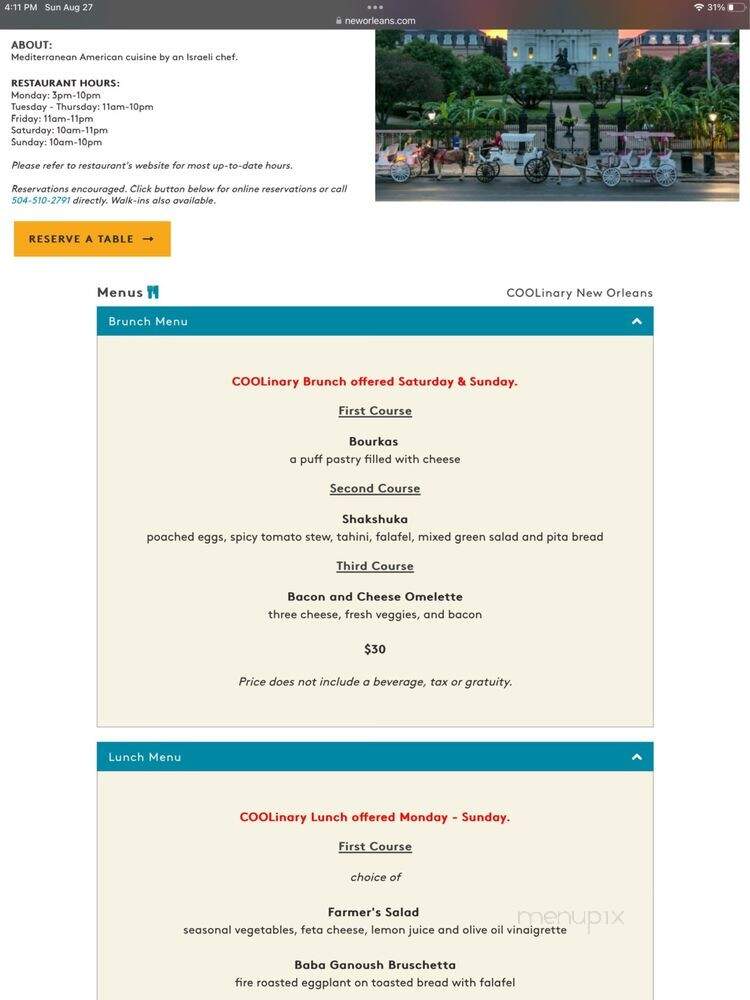 Misa - New Orleans, LA menu_pic