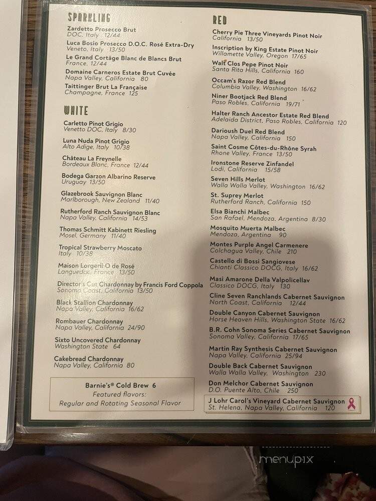 The Pinery - Orlando, FL menu_pic