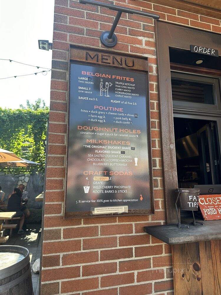 Duckfat Frites Shack - Portland, ME menu_pic