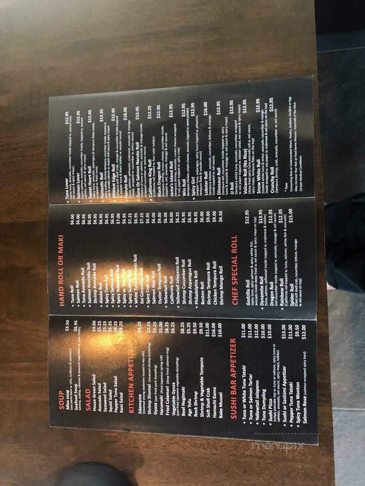 Hokkaido - Charleston, SC menu_pic