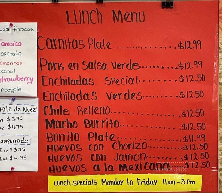 Jaguar Mexican Restaurant - Renton, WA menu_pic