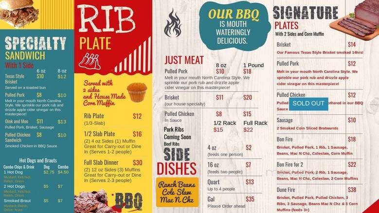 Beach Fire BBQ - Long Beach, WA menu_pic